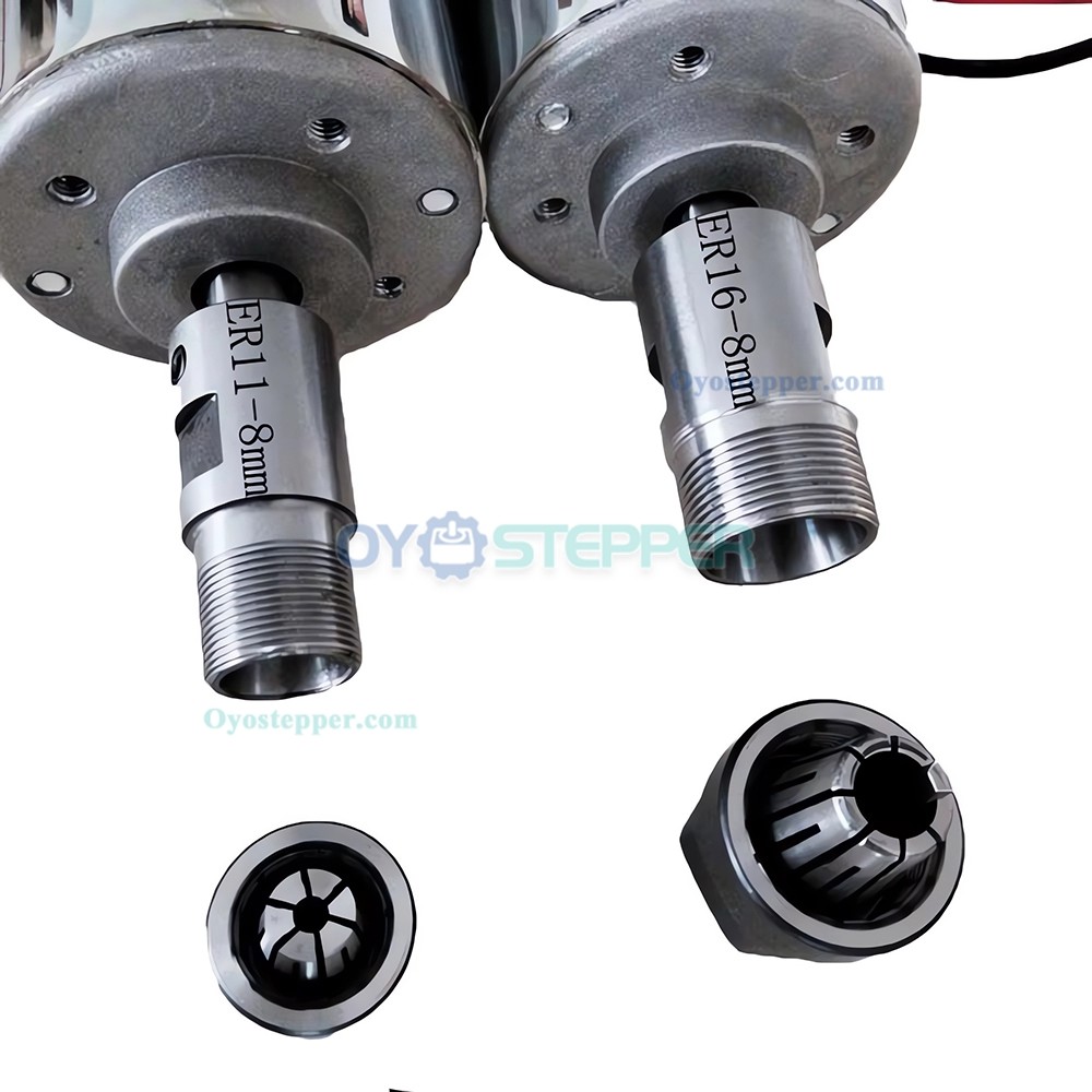 200W 12-24V Air Cooled CNC Spindle Motor 52 x 150mm ER11/ER16 10000RPM for Small Engraving Machine